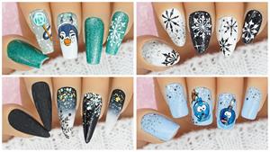 دیزاین و طراحی ناخن‌های زیبا و زمستانی / ترند زمستانه ناخن