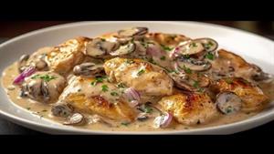 طرز تهیه خوراک مرغ و قارچ