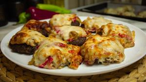 طرز تهیه کباب لقمه با سس قارچ و سبزیجات