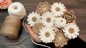 آموزش گل های کنفی و کاموا