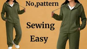 آموزش دوخت سویشرت و شلوار بدون الگو