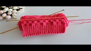 آموزش بافتنی _ بافت شکلاتی برجسته