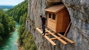 ساخت پناهگاه غار سنگی زیرزمینی