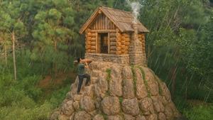 ساخت کلبه چوبی در کوهستان