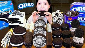  دسر اورئو، بستنی اورئو، کیک، کوکی، ماکارون، Mukbang_ دسرها 