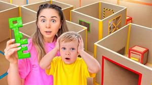 برنامه کودک دیانا و روما _ چالش هزارتوی مقوایی