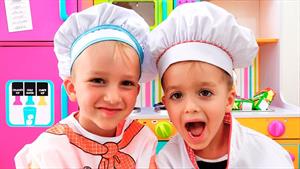 ماجراهای ولاد و نیکی / ولاد و نیکیتا در رستوران بازی می‌کنند