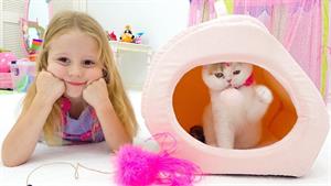 ناستیا و استیسی / ناستیا و پدرش یک بچه گربه خریدند