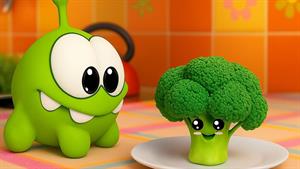 کارتون اوم نوم _ اوم نام تنقلات وگان را امتحان می‌کند