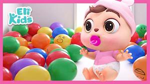 کارتون الی _ ترانه خانواده انگشتی _ یادگیری رنگ‌ها با بادکنک