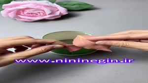 کاردستی گل با برگ درخت