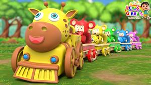 کارتون لئو و جینی _ پنج میمون کوچولو سوار قطار می‌شوند