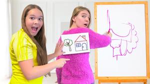 کارتون آملیا و آولینا - نقاشی حدس بزن 