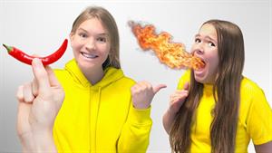 کارتون آملیا و آولینا - چالش چیپس تند