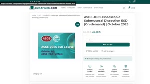 ASGE-JGES Endoscopic Submucosal Dissection ESD (On-demand) |