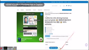 Editable California USA Driver License PSD Template 