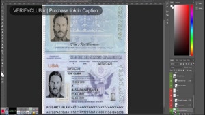 USA Passport PSD Template ⭐ Realistic & Fully Customizable