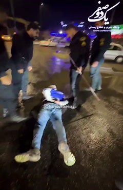 برخورد قاطع زمین گیر شدن اراذل اوباش شرور تبریز سرهنگ بزرگی