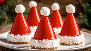 طرز تهیه دسر کلاه‌ بابانوئل