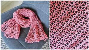 آموزش بافتنی _ بافت شال گردن طرح گل