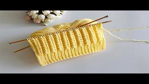 آموزش بافتنی _ بافت تیغ ماهی