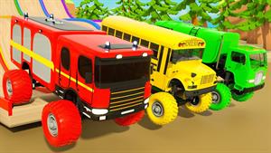 کارتون ماشین بازی _ چرخ های رنگارنگ