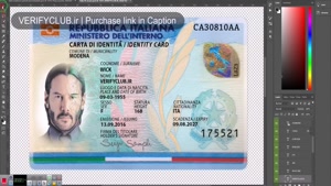  Download Italy ID card Template Photoshop ⭐️ 100% Editable