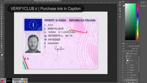 Italy Driver’s License Template ⭐ Photoshop Editable 