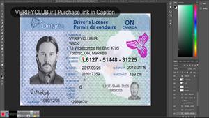 Canada Ontario Driver’s License Template ⭐️ Instant Download