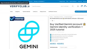 Buy Verified Gemini account ⭐️ Gemini identity verification 