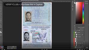 USA Passport Photoshop Template ⭐️ Editable PSD for Film & D