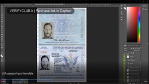 Download Fake USA Passport PSD Photoshop File Template ⭐️ for Film Props & Graphic Design