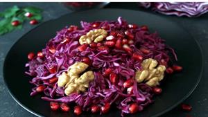 ننه سرما شب یلدا / طرز تهیه سالاد انار