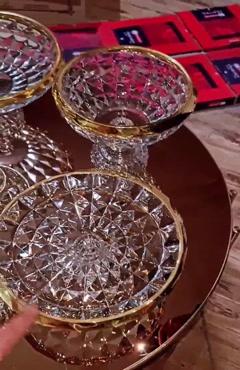 سرویس کریستال لب طلا 