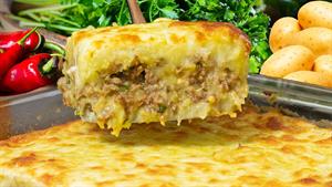 طرز تهیه گراتن گوشت و سیب زمینی