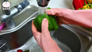 فلفل تند پاپریکا jalapeno خیار mukbang سبزیجات عجیب و غریب