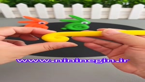 کاردستی خرگوش با خمیر بازی