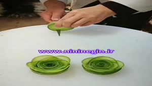 کاردستی گل با برش خیار