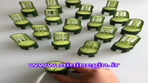 کاردستی صندلی با برش خیار