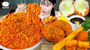 موکبانگ مرغ خانگی با طعم قارچ تند پخت مرغ سوخاری و آتشین نو