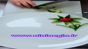 آموزش سفره آرایی گل با خیار