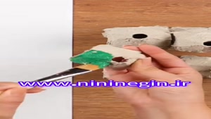 کاردستی آویز با شانه تخم مرغ
