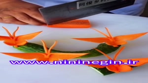 سفره آرایی پروانه با هویج