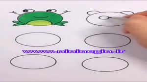 نقاشی حیوانات با الگوی دایره