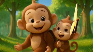 میمون مکس _ 👶 ماجراجویی در جنگل کوچولوی هوپ 🌴✨