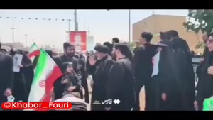 حضور مجتبی خامنه‌ای فرزند رهبر انقلاب در مراسم تشییع شهدا