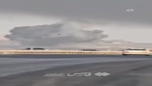 لحظه برخورد موشک اسرائیلی به سایت هسته‌ای نطنز 