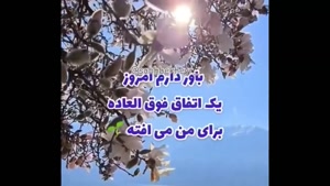 سلام صبح بخیر / کلیپ صبح بخیر بهاری