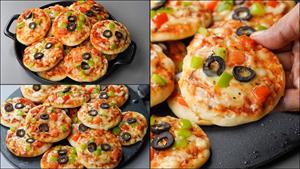 طرز تهیه پیتزا سبزیجات کوچک - بچه پسند