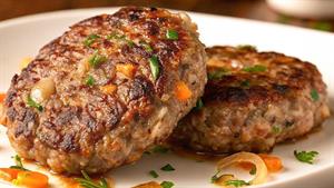 طرز تهیه برگر گوشت و سبزیجات